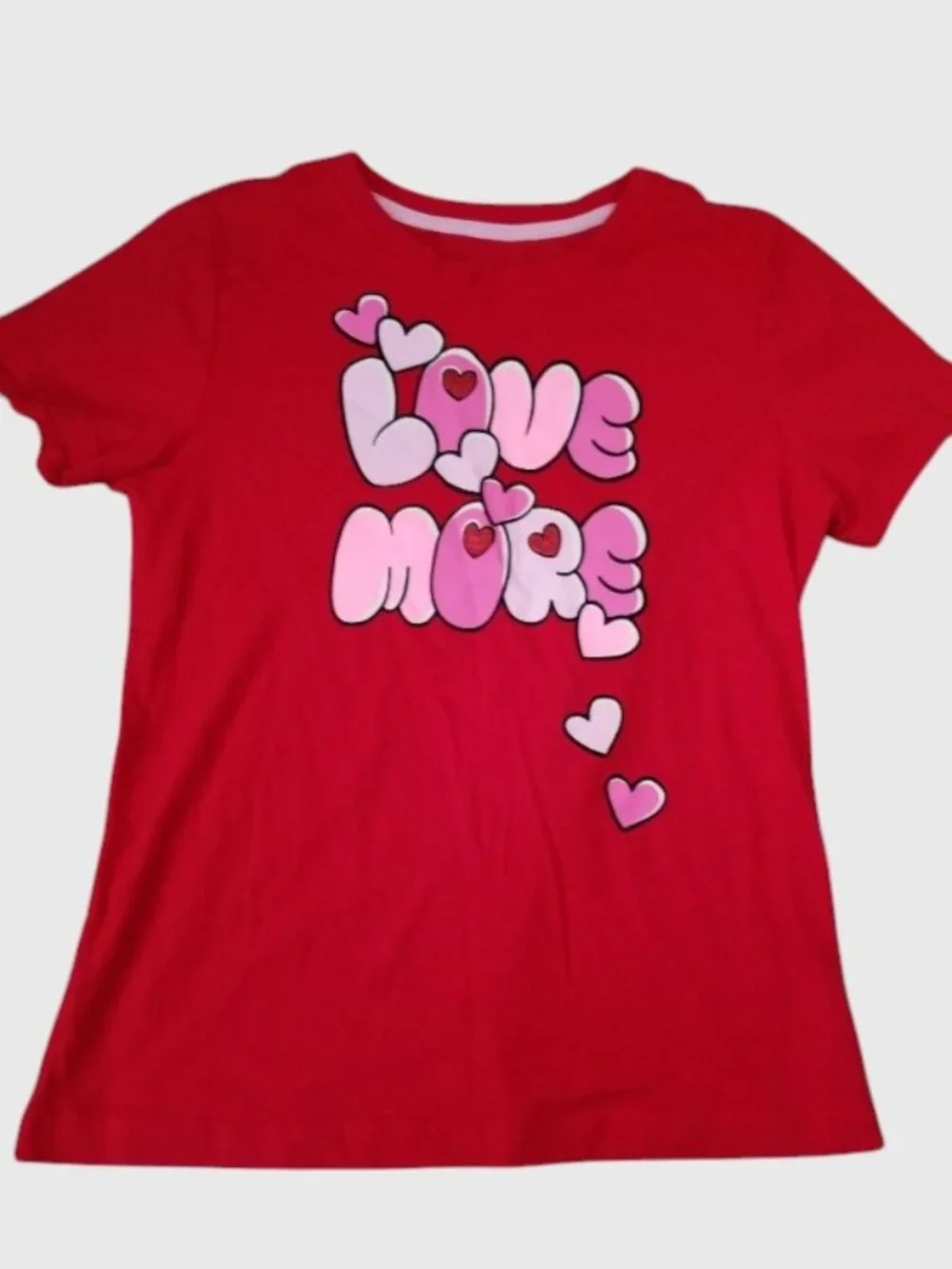 CELEBRATE Red Love Hearts Top THE CHILDREN’S PLACE Black Skirt Girls Size 10-12 - Picture 4 of 6